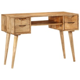 Solid mango wood desk with drawers 110x47x76 cm by , Desks - Ref: Foro24-351593, Price: 271,32 €, Discount: %