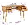 Escritorio con cajones madera maciza de mango 110x47x76 cm de , Escritorios - Ref: Foro24-351593, Precio: 271,32 €, Descuento: %