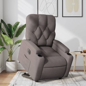 Sillón eléctrico reclinable elevable de tela gris taupe de , Sillones - Ref: Foro24-3204742, Precio: 312,99 €, Descuento: %