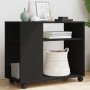 Side table with black engineered wood wheels 70x35x60 cm by , Side tables - Ref: Foro24-853147, Price: 49,28 €, Discount: %