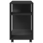 Mesa auxiliar con ruedas madera de ingeniería negra 70x35x60 cm de , Mesas auxiliares - Ref: Foro24-853147, Precio: 49,28 €, ...