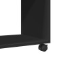 Mesa auxiliar con ruedas madera de ingeniería negra 70x35x60 cm de , Mesas auxiliares - Ref: Foro24-853147, Precio: 49,28 €, ...