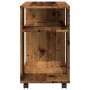 Mesa auxiliar rodante madera ingeniería envejecido 70x35x60 cm de , Mesas auxiliares - Ref: Foro24-853153, Precio: 47,98 €, D...