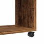 Mesa auxiliar rodante madera ingeniería envejecido 70x35x60 cm de , Mesas auxiliares - Ref: Foro24-853153, Precio: 47,98 €, D...