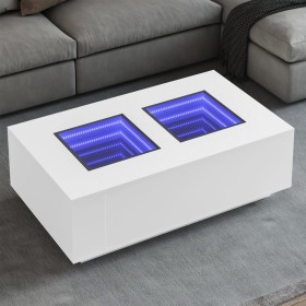 Mesa de centro con LED Infinity blanca 116x69x40 cm de , Mesas de centro - Ref: Foro24-3284056, Precio: 238,53 €, Descuento: %