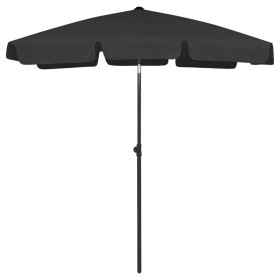 Black beach umbrella 180x120 cm by vidaXL, Umbrellas - Ref: Foro24-314725, Price: 43,35 €, Discount: %