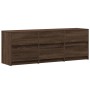 LED TV stand in brown oak engineered wood, 140x34x50 cm by , TV Furniture - Ref: Foro24-3307925, Price: 165,15 €, Discount: %