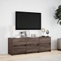 LED TV stand in brown oak engineered wood, 140x34x50 cm by , TV Furniture - Ref: Foro24-3307925, Price: 165,15 €, Discount: %