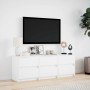 Mueble de TV con LED madera de ingeniería blanco 140x34x50 cm de , Muebles TV - Ref: Foro24-3307919, Precio: 165,15 €, Descue...