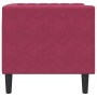 Sillón Chesterfield de terciopelo artificial rojo tinto de , Sofás - Ref: Foro24-372677, Precio: 178,87 €, Descuento: %