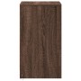 Nightstand with LED lights made of engineered oak wood in brown. by , Nightstands - Ref: Foro24-852010, Price: 55,22 €, Disco...