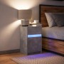 Bedside table with gray concrete engineered wood and LED lights by , Nightstands - Ref: Foro24-852004, Price: 53,63 €, Discou...