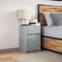 Bedside table with gray concrete engineered wood and LED lights by , Nightstands - Ref: Foro24-852004, Price: 53,63 €, Discou...