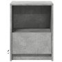 Bedside table with gray concrete engineered wood and LED lights by , Nightstands - Ref: Foro24-852025, Price: 47,84 €, Discou...