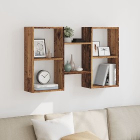 Engineered aged wood wall shelf 96x18x60 cm by , Shelves and shelves - Ref: Foro24-853234, Price: 39,99 €, Discount: %