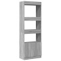 Aparador alto madera de ingeniería gris Sonoma 63x33x180 cm de , Librerías y estanterías - Ref: Foro24-3309605, Precio: 135,9...