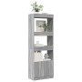 Aparador alto madera de ingeniería gris Sonoma 63x33x180 cm de , Librerías y estanterías - Ref: Foro24-3309605, Precio: 135,9...