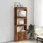 Tall wooden sideboard with aged engineered wood, 63x33x180 cm. by , Bookcases and shelves - Ref: Foro24-3309607, Price: 108,9...