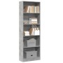 Estantería de madera de ingeniería gris hormigón 60x24x176 cm de , Librerías y estanterías - Ref: Foro24-857824, Precio: 70,4...