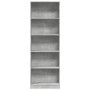 Engineered wood gray concrete shelf 60x24x176 cm by , Bookcases and shelves - Ref: Foro24-857824, Price: 70,99 €, Discount: %