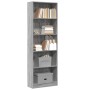 Engineered wood bookshelf in Sonoma gray, 60x24x176 cm. by , Bookcases and shelves - Ref: Foro24-857826, Price: 72,43 €, Disc...