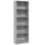 Engineered wood bookshelf in Sonoma gray, 60x24x176 cm. by , Bookcases and shelves - Ref: Foro24-857826, Price: 72,99 €, Disc...