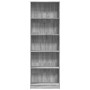 Engineered wood bookshelf in Sonoma gray, 60x24x176 cm. by , Bookcases and shelves - Ref: Foro24-857826, Price: 72,99 €, Disc...