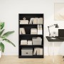 Engineered wood black shelf 80x24x143 cm by , Bookcases and shelves - Ref: Foro24-857845, Price: 71,83 €, Discount: %