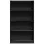 Engineered wood black shelf 80x24x143 cm by , Bookcases and shelves - Ref: Foro24-857845, Price: 71,83 €, Discount: %