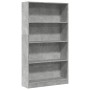 Engineered wood gray concrete shelf 80x24x143 cm by , Bookcases and shelves - Ref: Foro24-857847, Price: 68,16 €, Discount: %