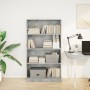 Engineered wood gray concrete shelf 80x24x143 cm by , Bookcases and shelves - Ref: Foro24-857847, Price: 68,16 €, Discount: %