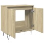 Engineered wood bathroom cabinet in Sonoma oak, 58x33x60 cm. by , Bathroom furniture - Ref: Foro24-849674, Price: 59,77 €, Di...