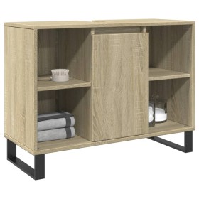 Badezimmerschrank aus Sonoma-Eichen-Ingenieurholz 80x33x60 cm von , Badezimmermöbel - Ref: Foro24-849681, Preis: 78,77 €, Rab...