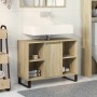 Badezimmerschrank aus Sonoma-Eichen-Ingenieurholz 80x33x60 cm von , Badezimmermöbel - Ref: Foro24-849681, Preis: 78,77 €, Rab...