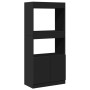 Aparador de madera de ingeniería negro 63x33x140 cm de , Librerías y estanterías - Ref: Foro24-855107, Precio: 86,99 €, Descu...