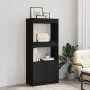 Aparador de madera de ingeniería negro 63x33x140 cm de , Librerías y estanterías - Ref: Foro24-855107, Precio: 86,99 €, Descu...