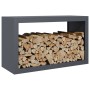 Anthracite grey steel firewood rack 100x40x60 cm by , Firewood bags and holders - Ref: Foro24-850984, Price: 109,99 €, Discou...