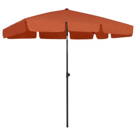 Sombrilla de playa terracota 200x125 cm de vidaXL, Sombrillas - Ref: Foro24-314732, Precio: 46,99 €, Descuento: %