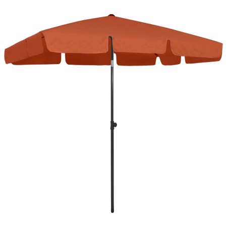 Sombrilla de playa terracota 200x125 cm de vidaXL, Sombrillas - Ref: Foro24-314732, Precio: 46,88 €, Descuento: %