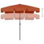 Terracotta beach umbrella 200x125 cm by vidaXL, Umbrellas - Ref: Foro24-314732, Price: 46,99 €, Discount: %