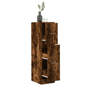 Engineered smoked oak wood medicine cabinet 30x41x118 cm by , Lockers and storage cabinets - Ref: Foro24-855164, Price: 75,71...