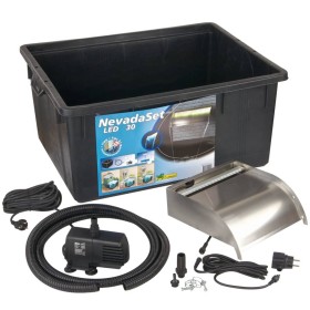 Ubbink Set Nevada Wasserfall 30 cm mit LED-Licht Edelstahl von Ubbink, Brunnen und Wasserfälle - Ref: Foro24-401386, Preis: 3...