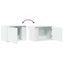 Wall-mounted bedside tables with LED lights 2 units white by , Nightstands - Ref: Foro24-852090, Price: 75,89 €, Discount: %