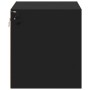 Mesitas de noche de pared con luces LED 2 unidades negro de , Mesitas de noche - Ref: Foro24-852092, Precio: 75,89 €, Descuen...