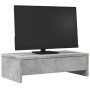 Monitor stand made of gray concrete wood drawers 50x27x15 cm by , Computer bases and risers - Ref: Foro24-854664, Price: 30,9...