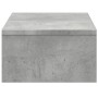 Monitor stand made of gray concrete wood drawers 50x27x15 cm by , Computer bases and risers - Ref: Foro24-854664, Price: 30,9...