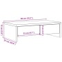 Monitor stand made of gray concrete wood drawers 50x27x15 cm by , Computer bases and risers - Ref: Foro24-854664, Price: 30,9...