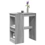 Tall table with Sonoma gray wood shelves 90x47.5x103.5 cm by , Kitchen and dining tables - Ref: Foro24-854342, Price: 87,75 €...