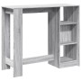 Mesa alta con estante gris Sonoma 124x46x103,5 cm de , Mesas de cocina y de comedor - Ref: Foro24-854396, Precio: 87,39 €, De...