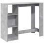 Bar-Tisch mit Regal aus grauem Holz und Beton 124x46x103,5 cm. von , Küchen- und Esstische - Ref: Foro24-854394, Preis: 97,50...